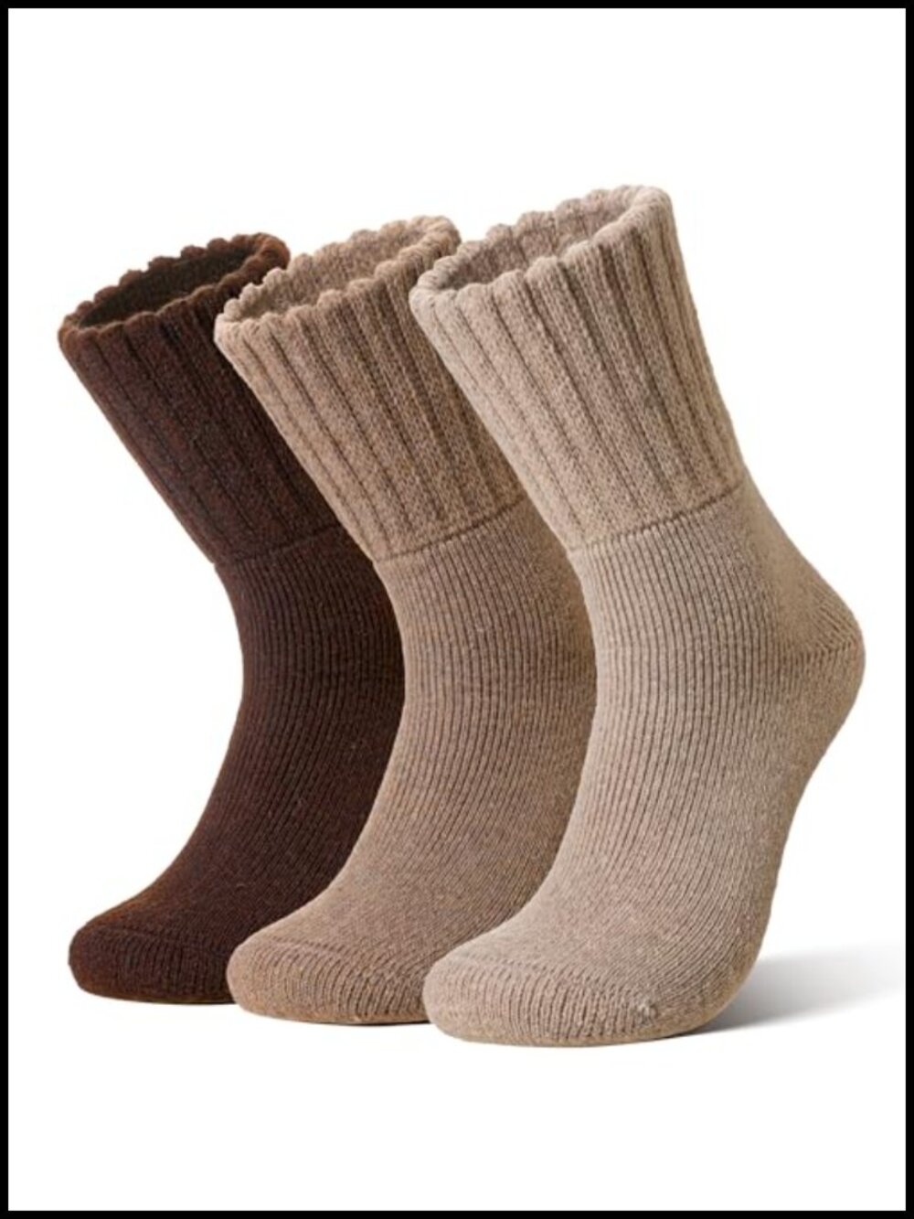 Merino Wool Thermal Winter Ski Socks Thick Cushion Crew 3 Pairs